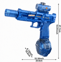 MégaSplash — Pistolet à Eau Électrique bleu avec Viseur Tactique